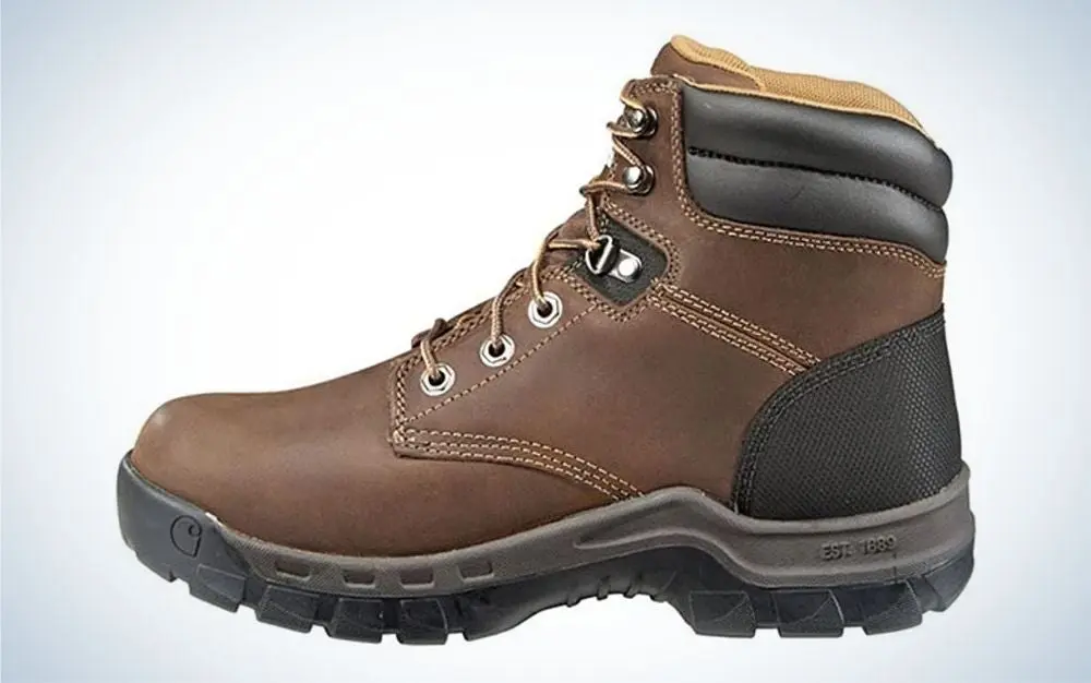 Carhartt Work Flex are the best work boots for sore feet.