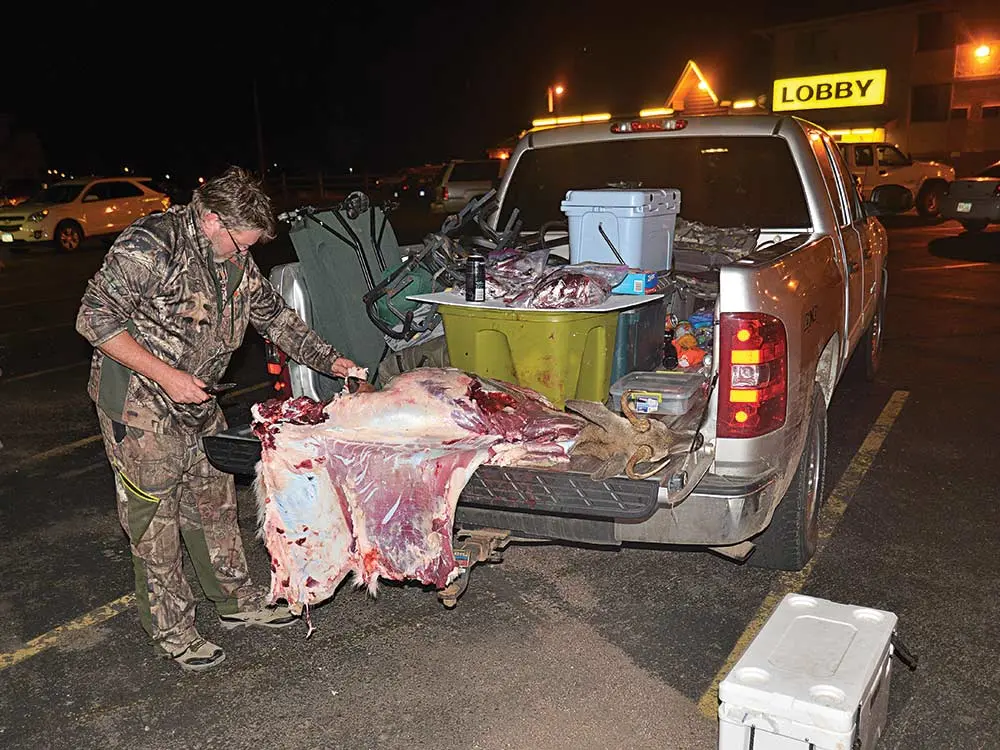 tailgate butchering hunting whitetail