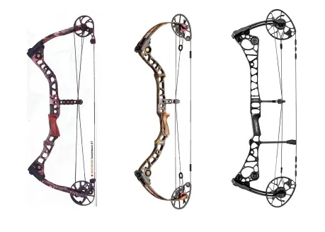 Three compound bows