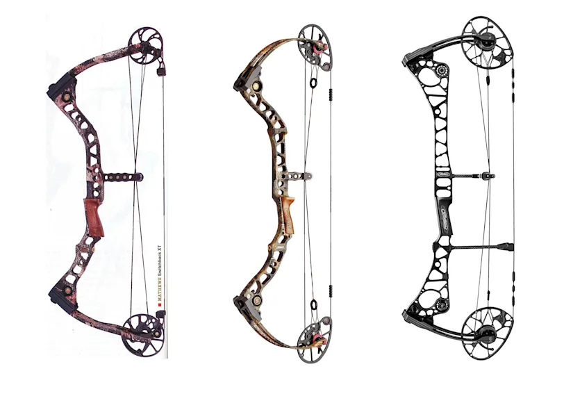 Three compound bows