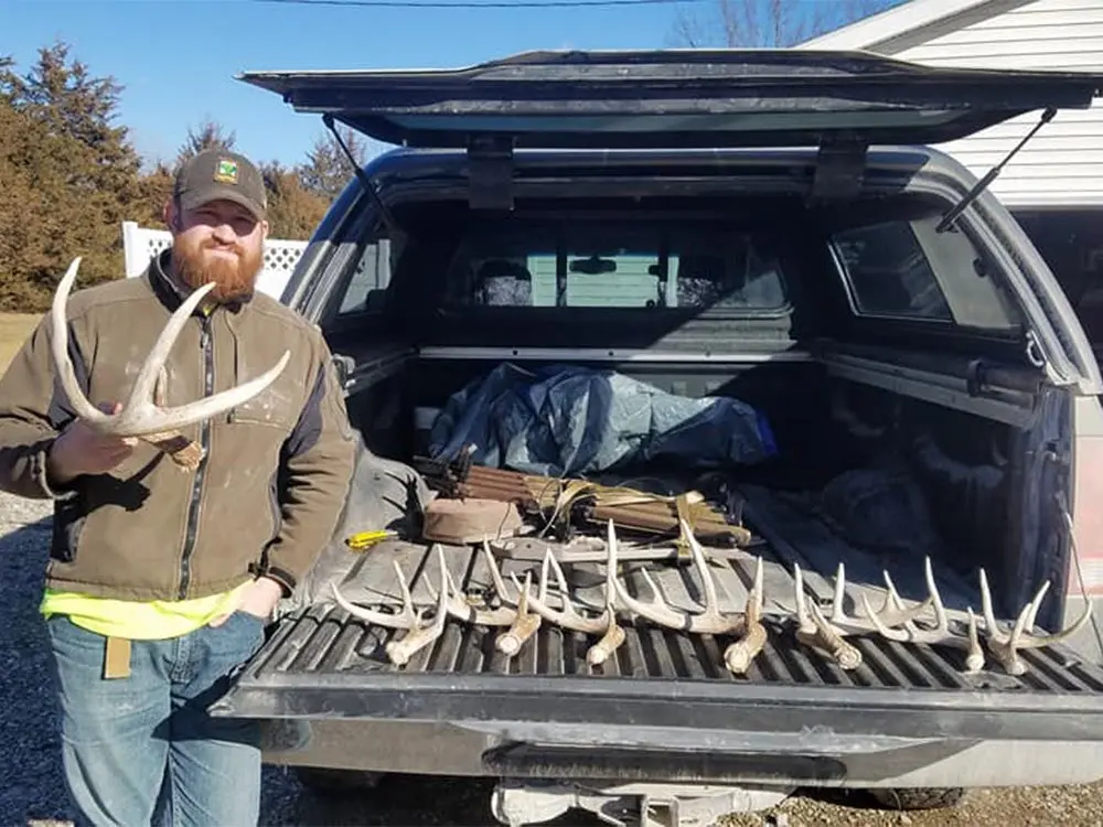 dan johnson hunting deer antler sheds