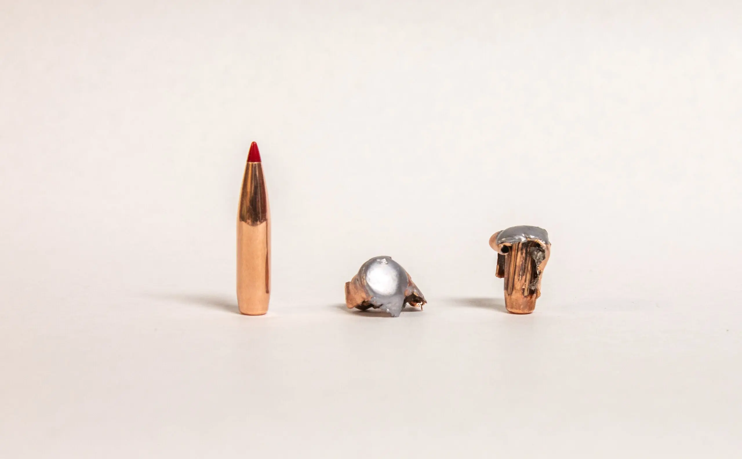 photo of a modern jacketed bullet with a lead-alloy core