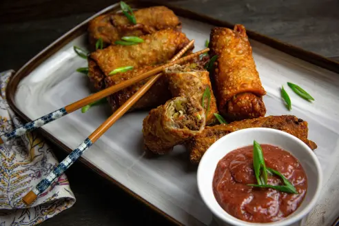 venison egg rolls