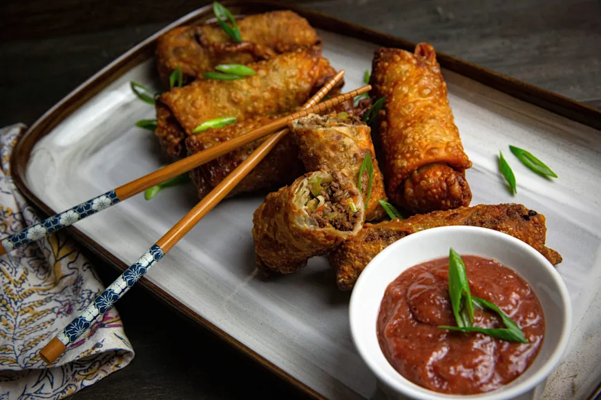 venison egg rolls