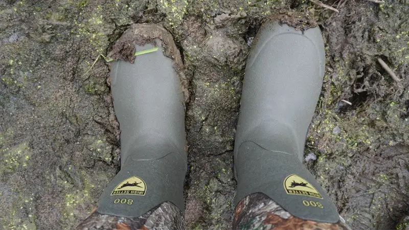 Irish Setter MudTrek muck boots in mud