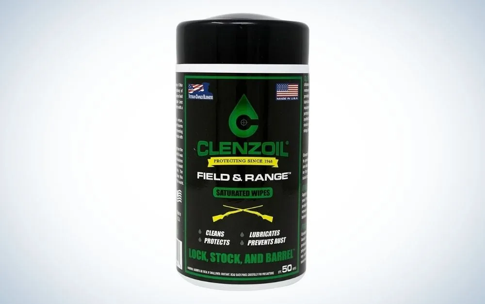 Clenzoil Field &amp; Range Saturated Wipes are the best gun oil wipes.