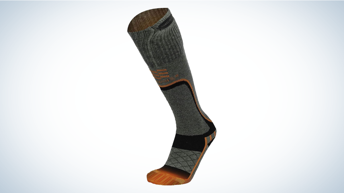 Fieldsheer Premium 2.0 Merino Heated Socks on gray and white background