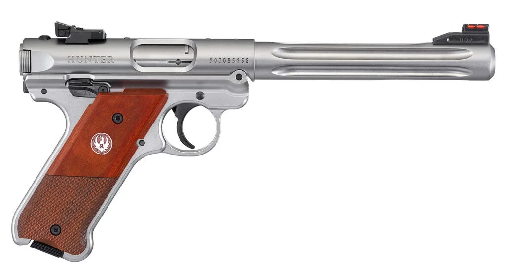 Ruger Mark IV Hunter on a white background.