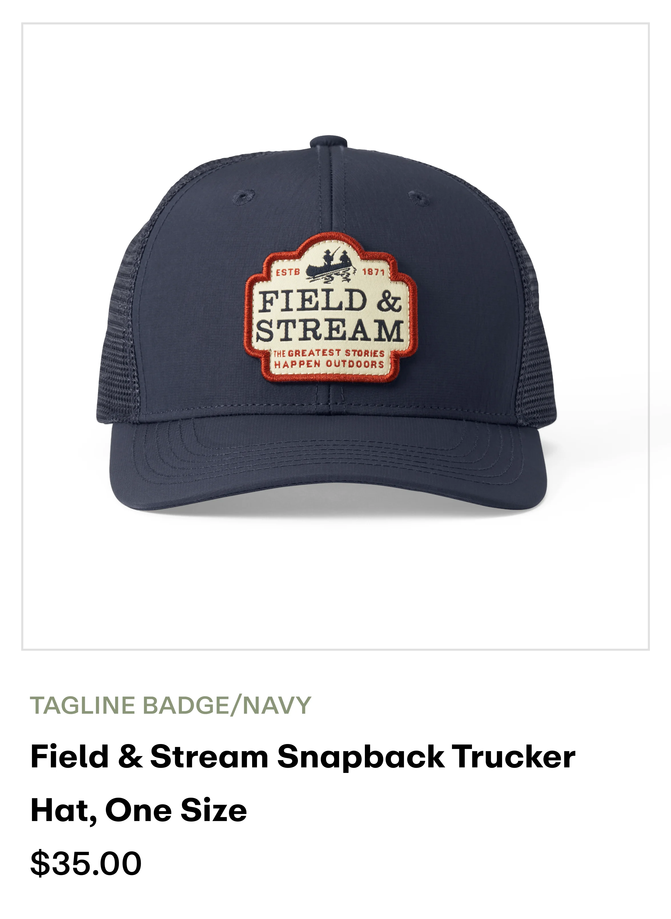 Amazon - Snapback Trucker Hats - Tagline Badge/Navy