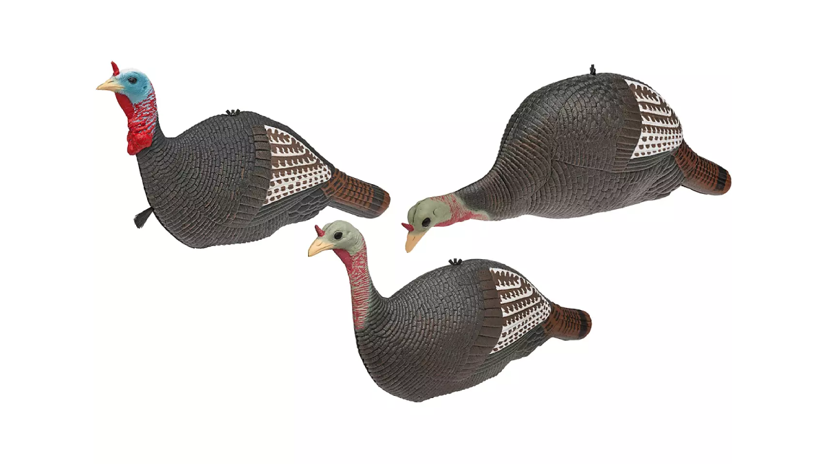 Game Winner Turkey Flock Decoys on white background