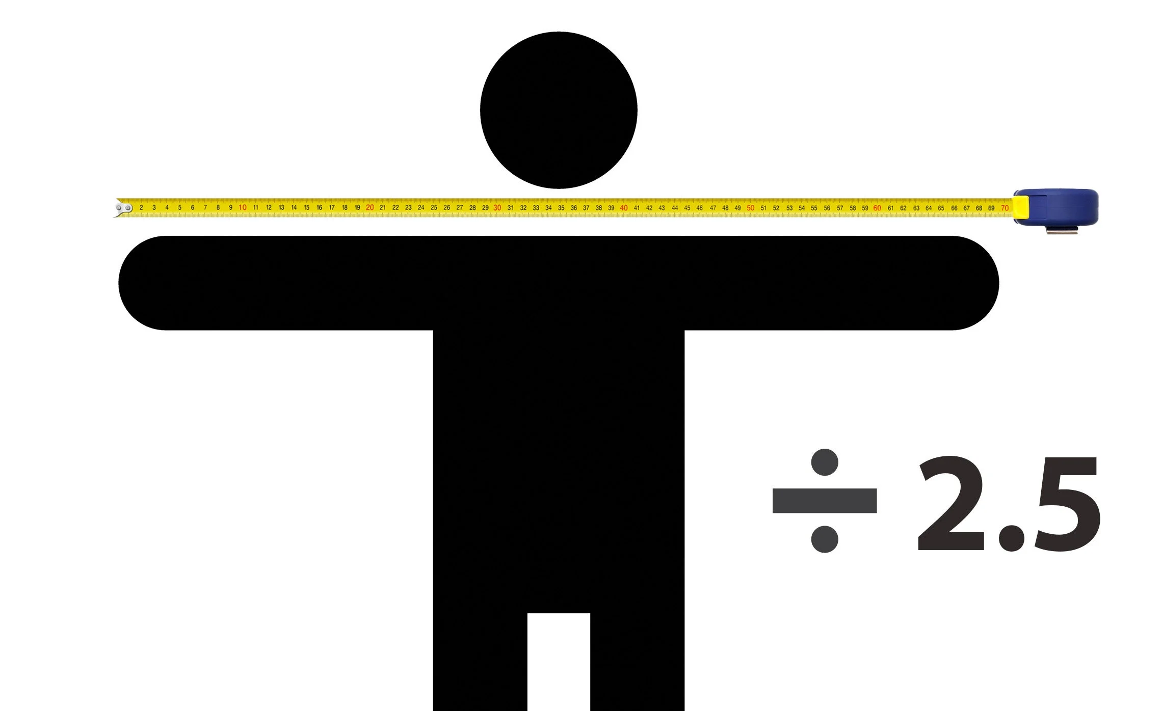 illustration of how to measure draw length using wingspan measurement