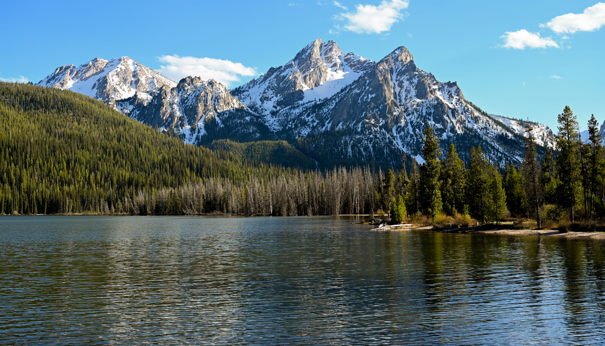 Stanley Lake in Idaho's Sawtooth National Forest. 