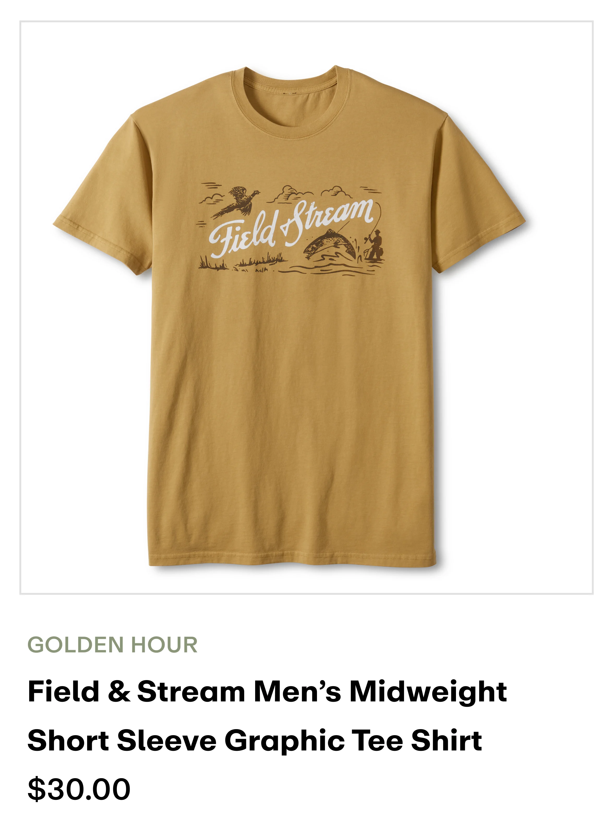 Field & Stream Men's Short Sleeve Graphic Tee Shirt - Golden Hour