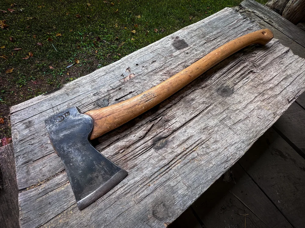 Gransfors Bruk Small Forest Axe during survival testing