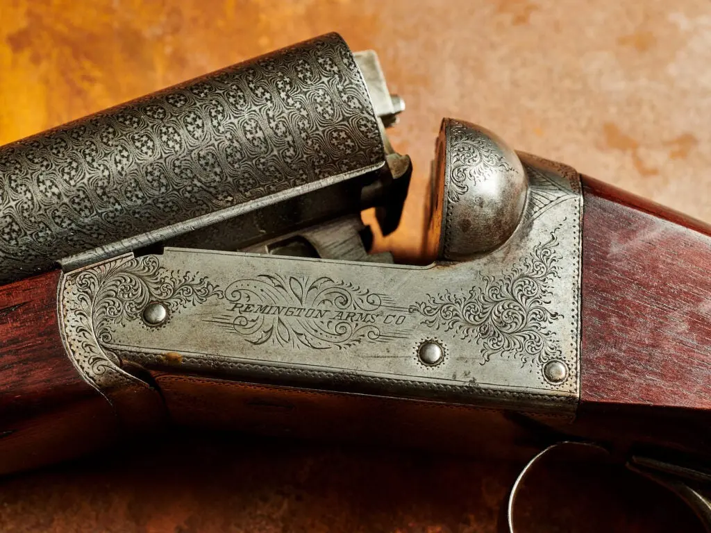 photo of a shotgun with Damascus barrels