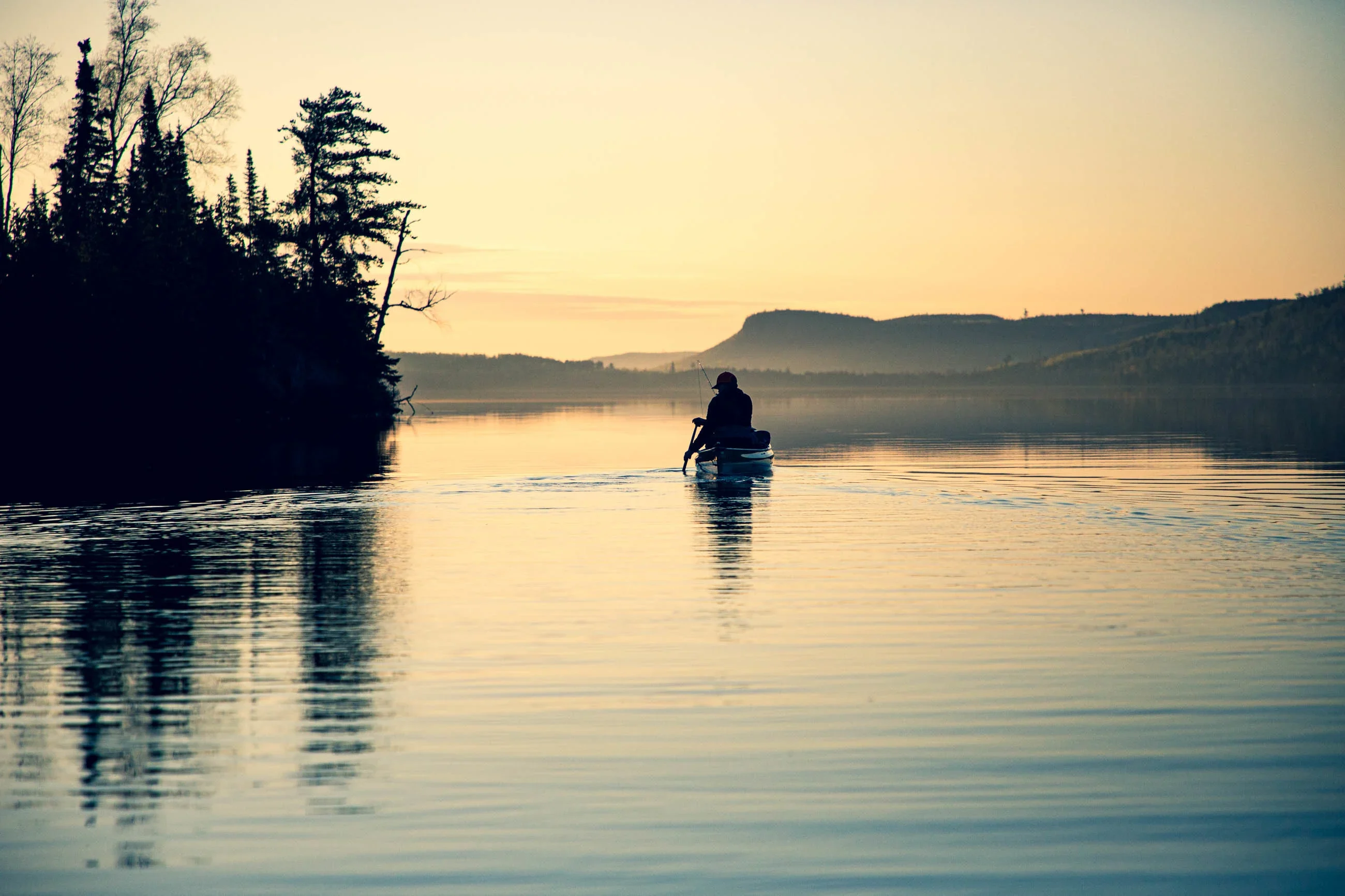 Sunset in the Boundary Waters Canoe Area Wilderness. 