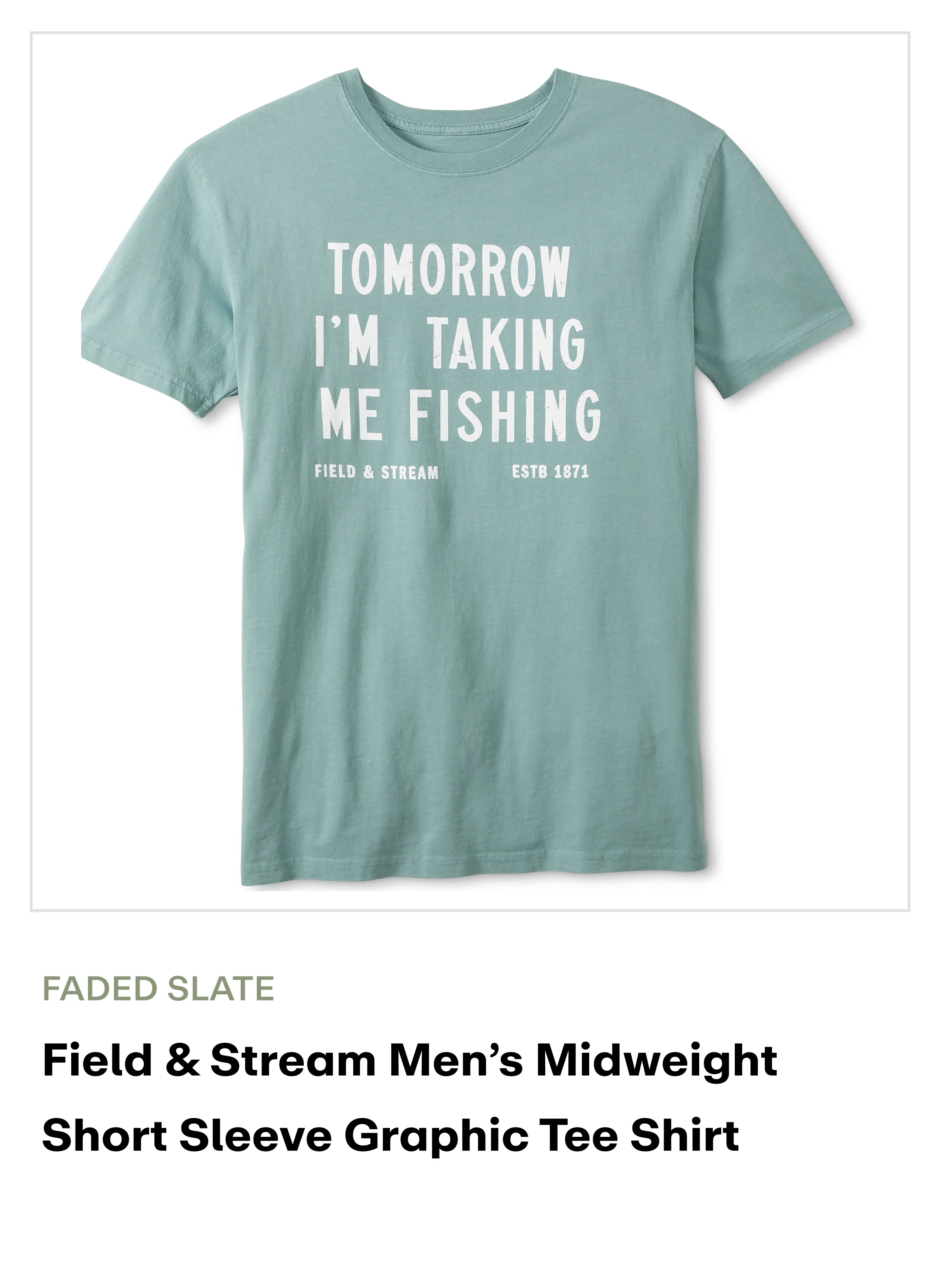 Field & Stream Men's SS graphic Tees - faded Slate