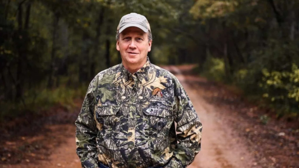 Founder Dan Moultrie wearing Mossy Oak shirt