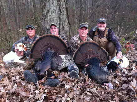 Turkey hunters in the fall