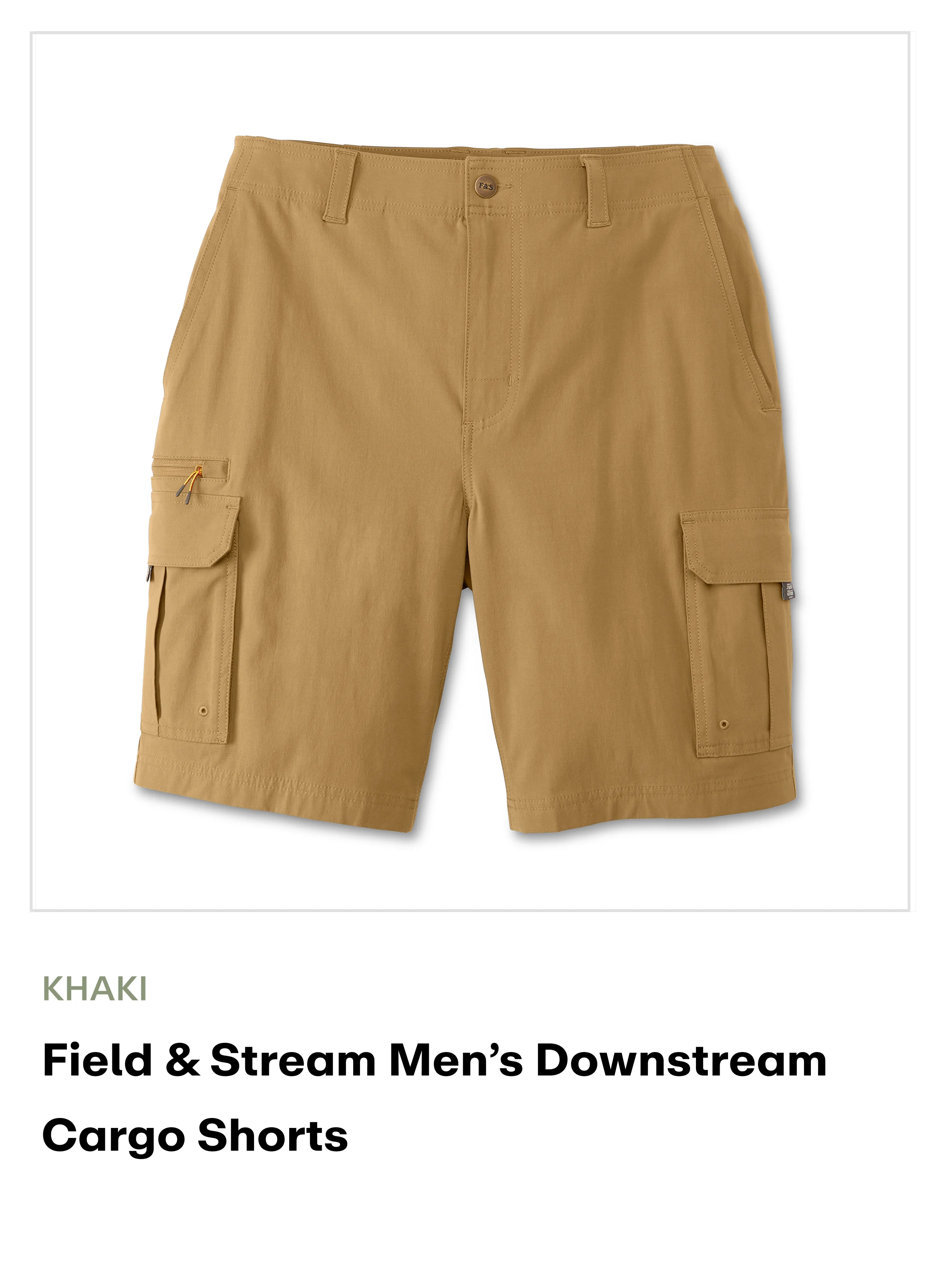 Field & Stream Men's Downstream Cargo Shorts - Khaki