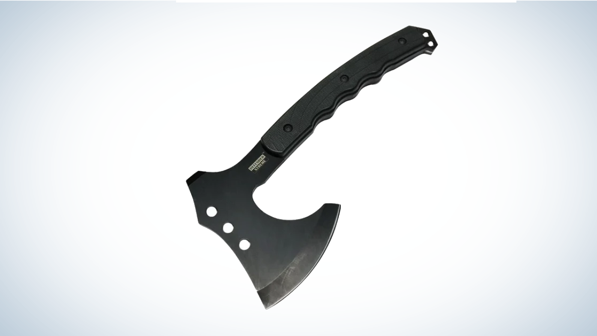 Defender Xtreme Axe on gray and white background