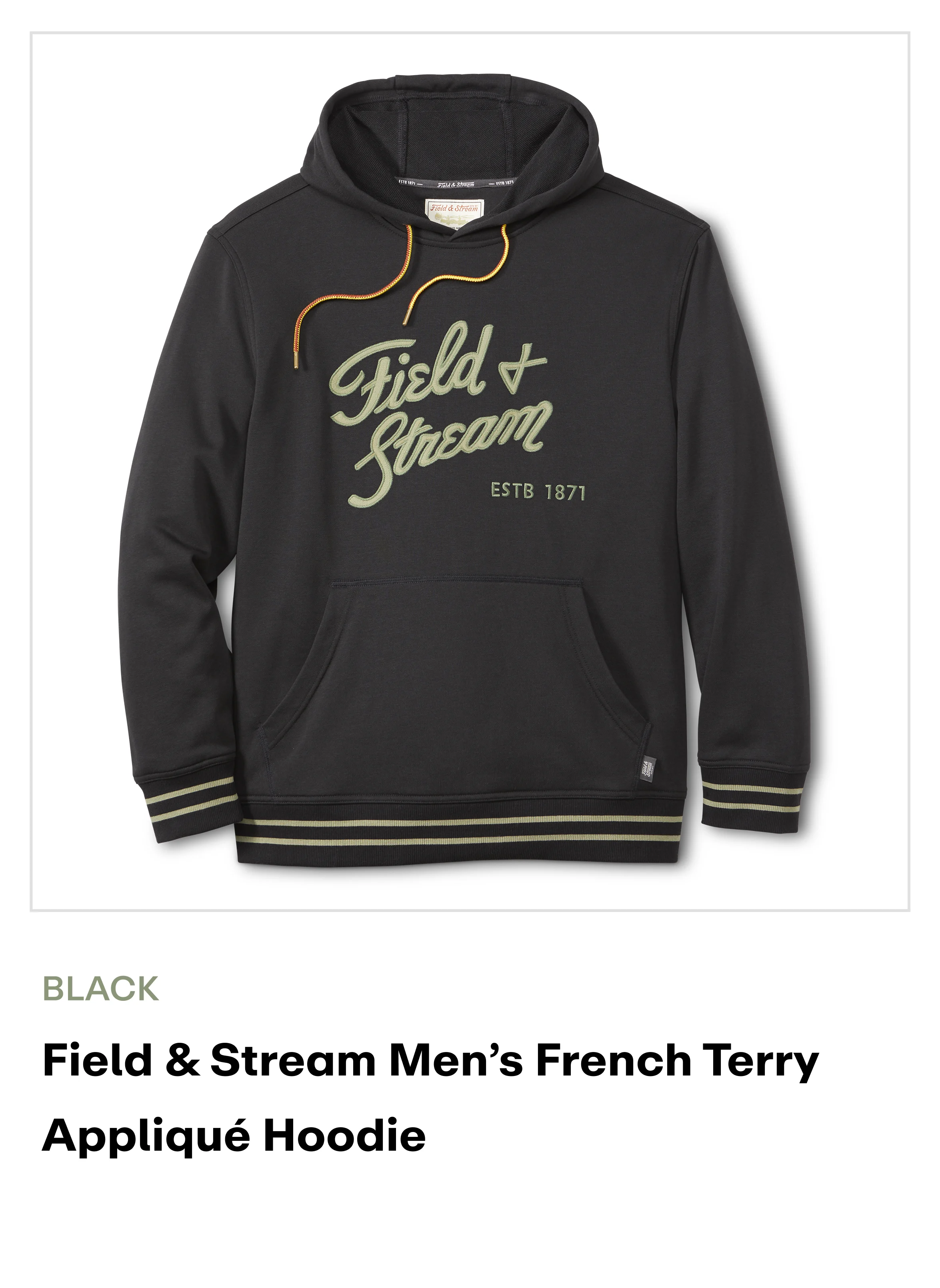 Amazon - applique hoodie - Black