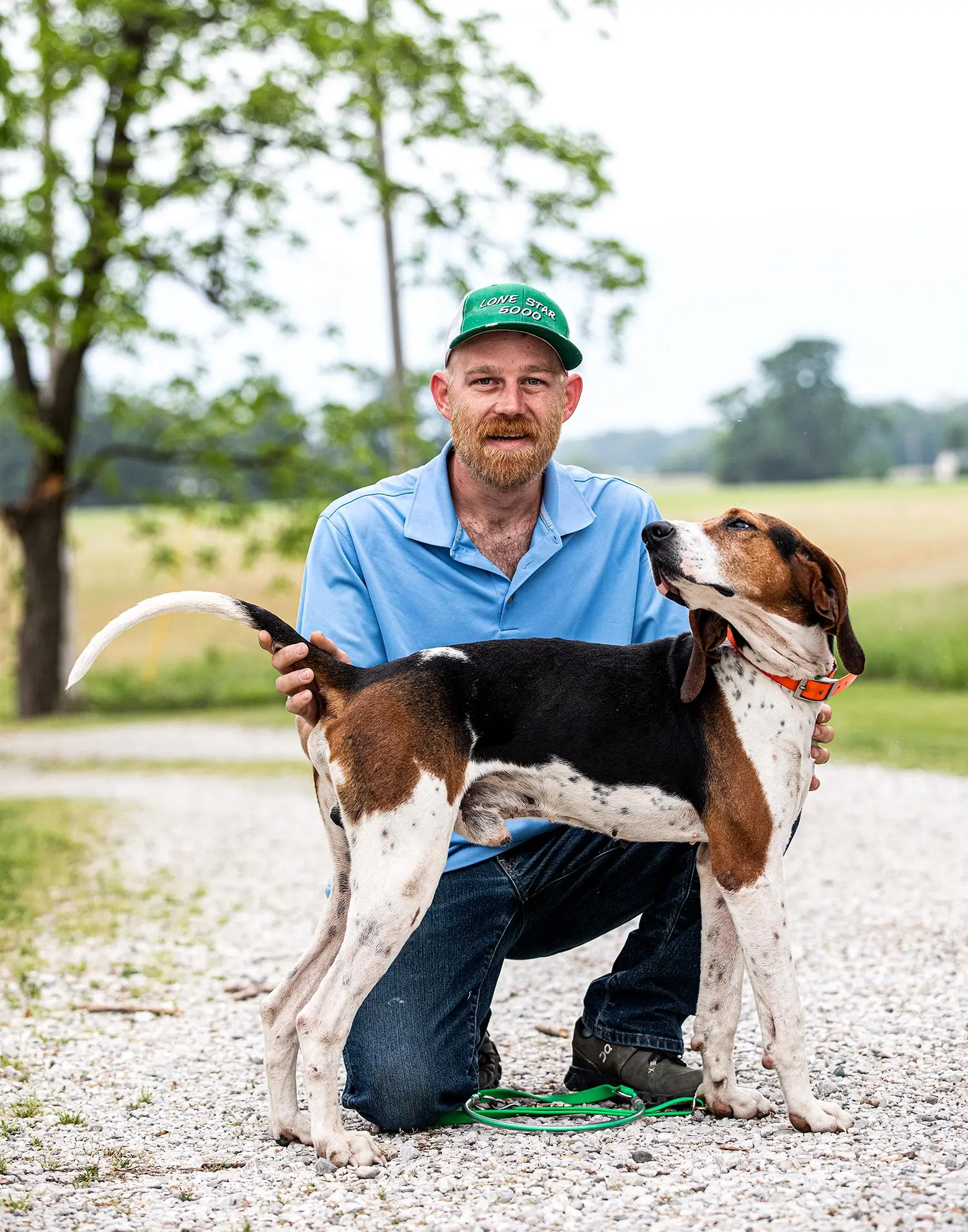 Davie Newland and hound Power Trap