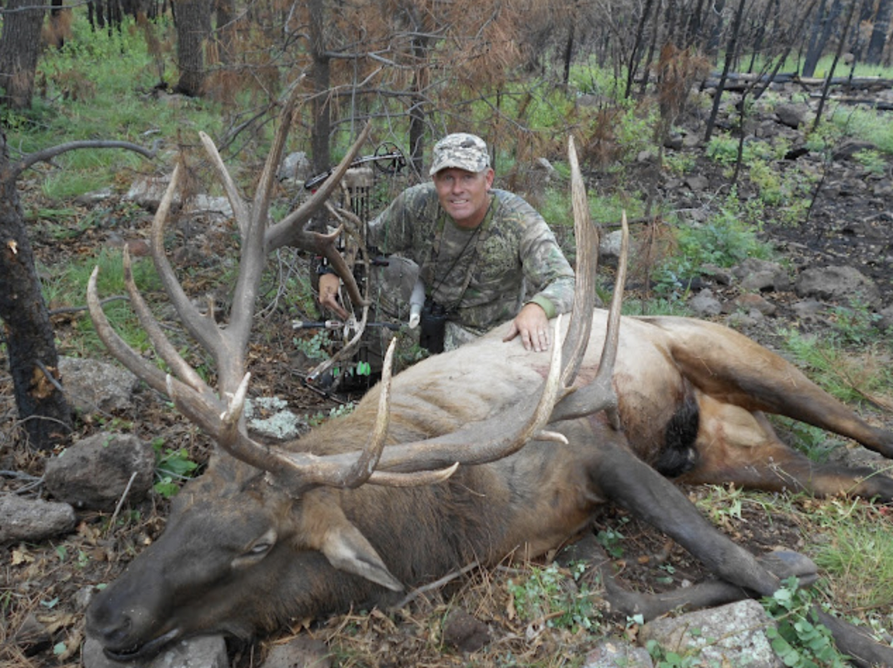 Casey Brooks poses with a top-five trophy elk. 