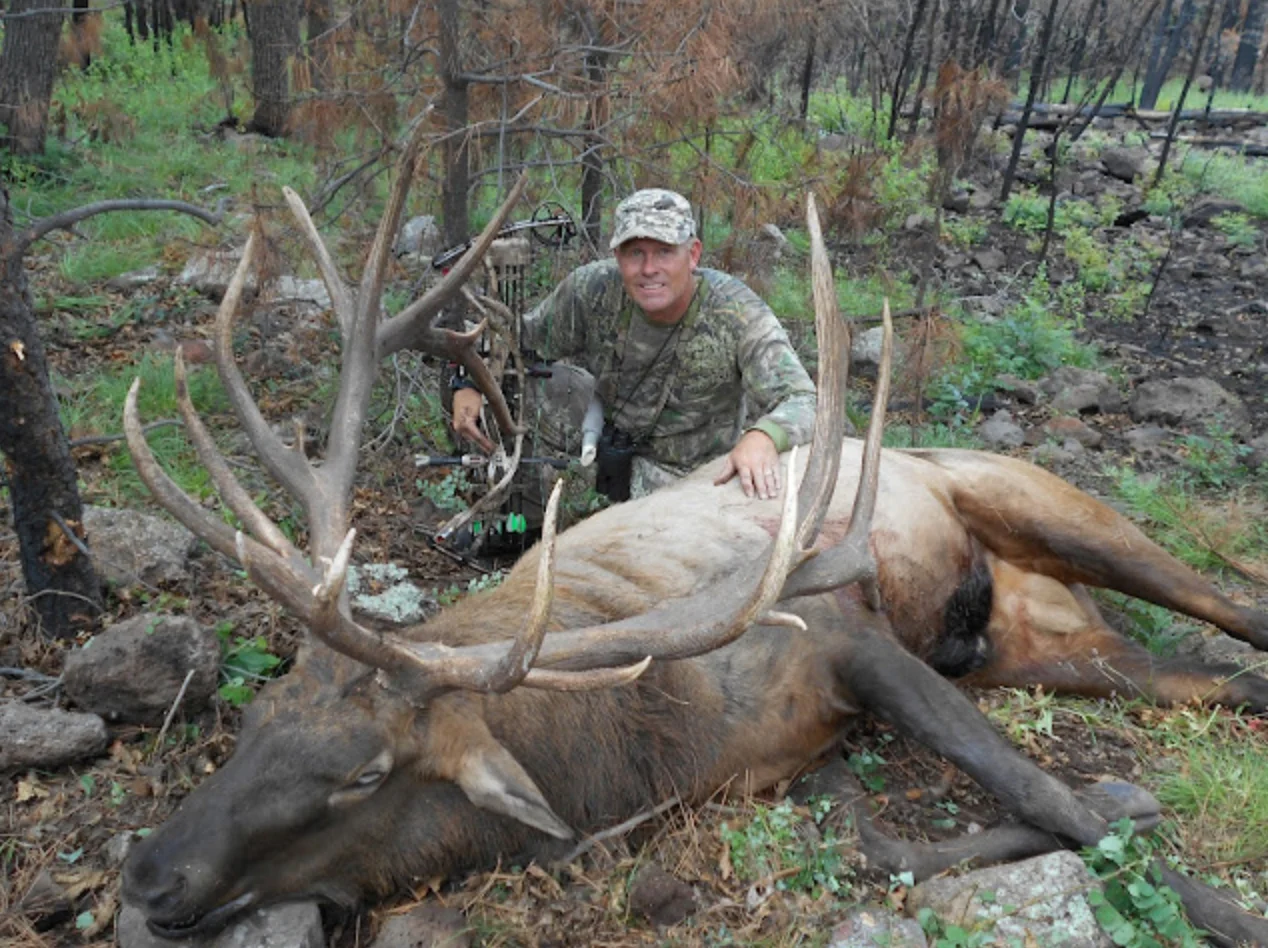 Casey Brooks poses with a top-five trophy elk. 