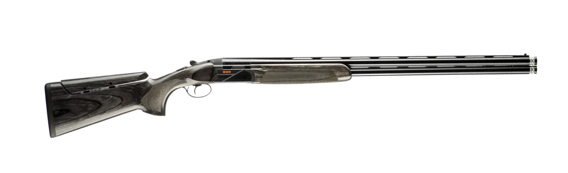 The new Beretta 688 over/under shotgun on a white background. 