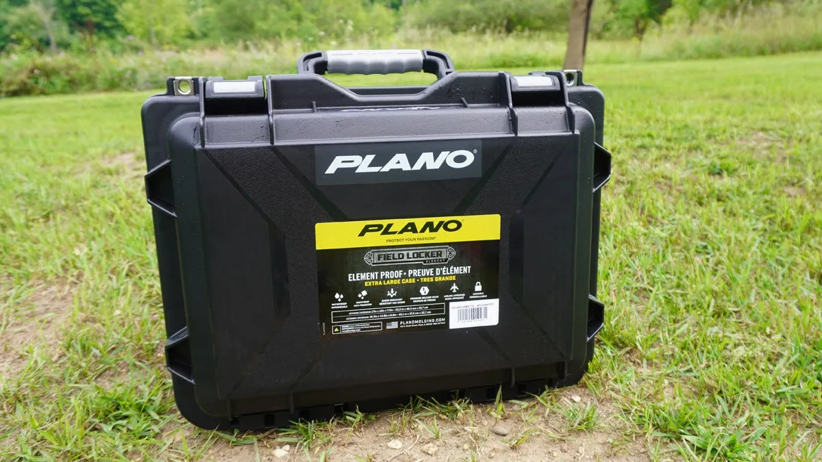 Plano Field Locker Element pistol case on grass