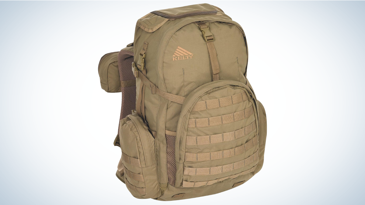 Kelty Tactical Raven 2500 Backpack on gray and white background