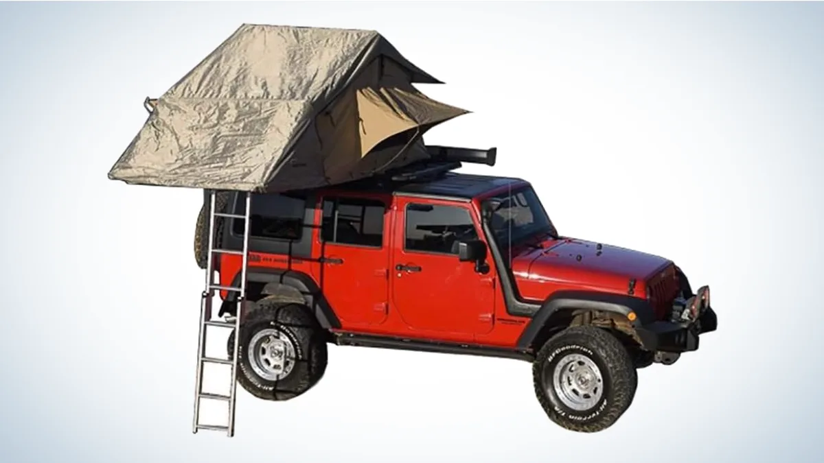 ARB Series III Simpson Rooftop Tent on gray and white background