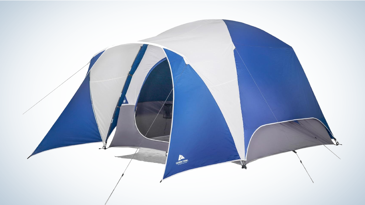Ozark Trail 5-Person SUV Tent on gray and white background