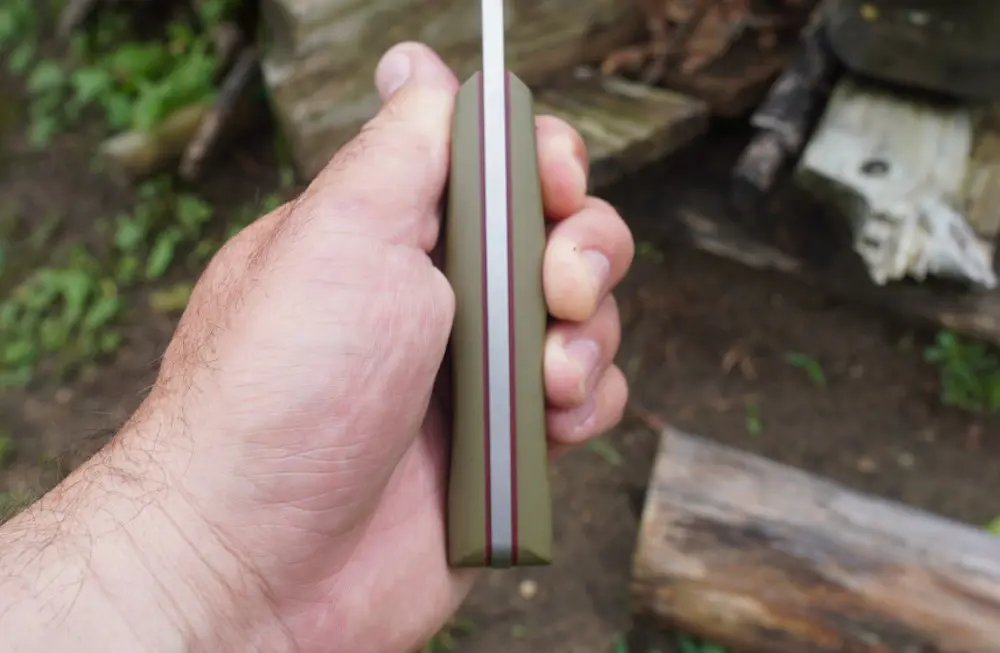 Close-up of Benchmade Mini Bushcrafter Blade