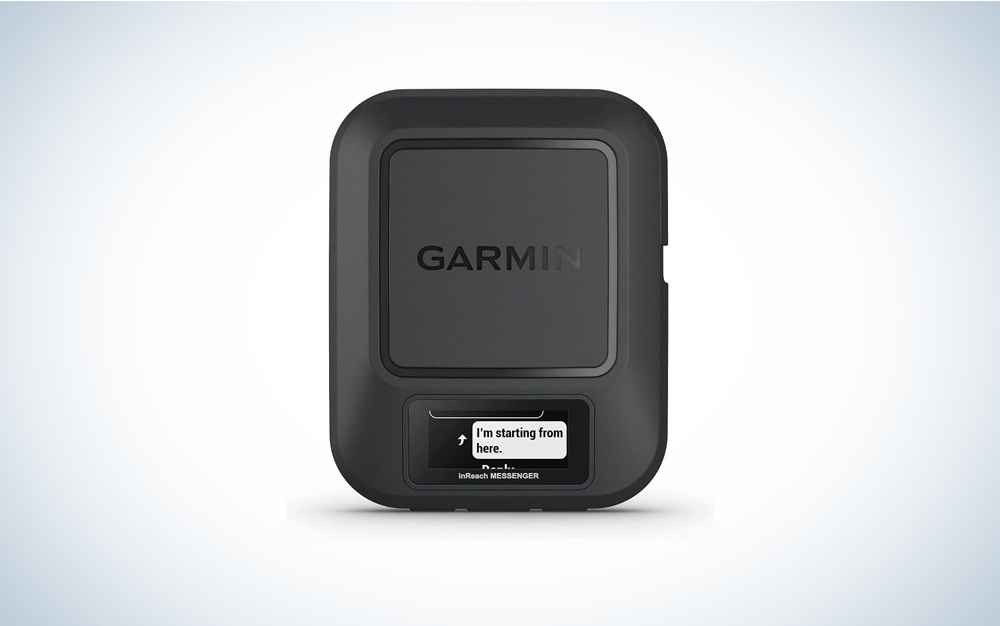 garmin communicator on blue and white background