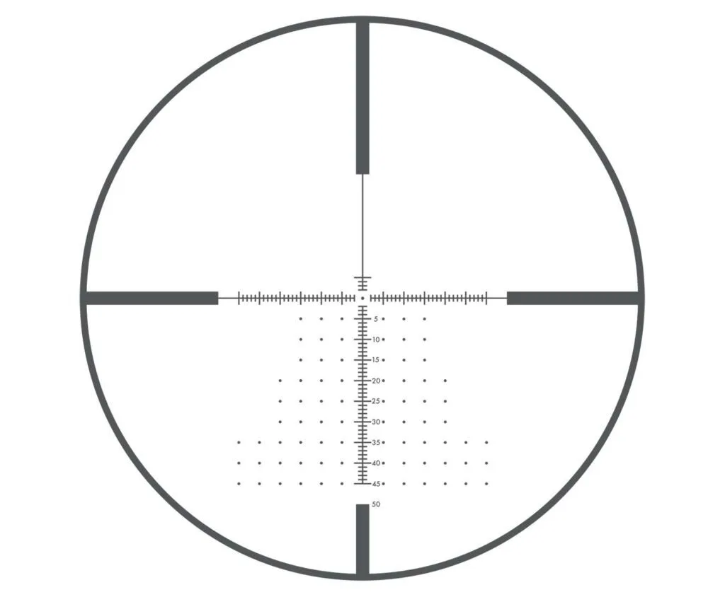 MOA hash marks on a Bushnell Forge reticle.