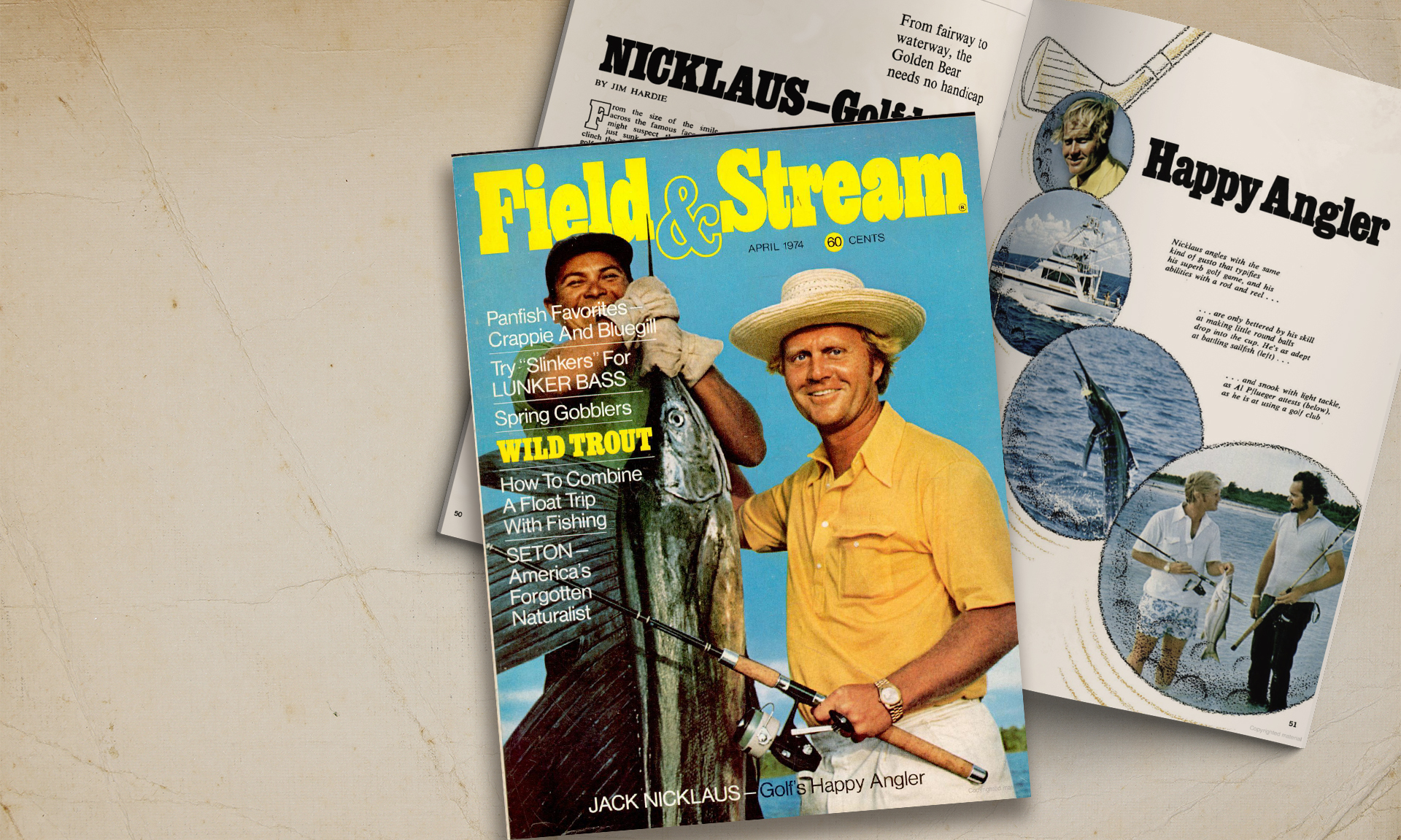 Jack Nicklaus appeared on the cover of the April 1974 issue of F&S.