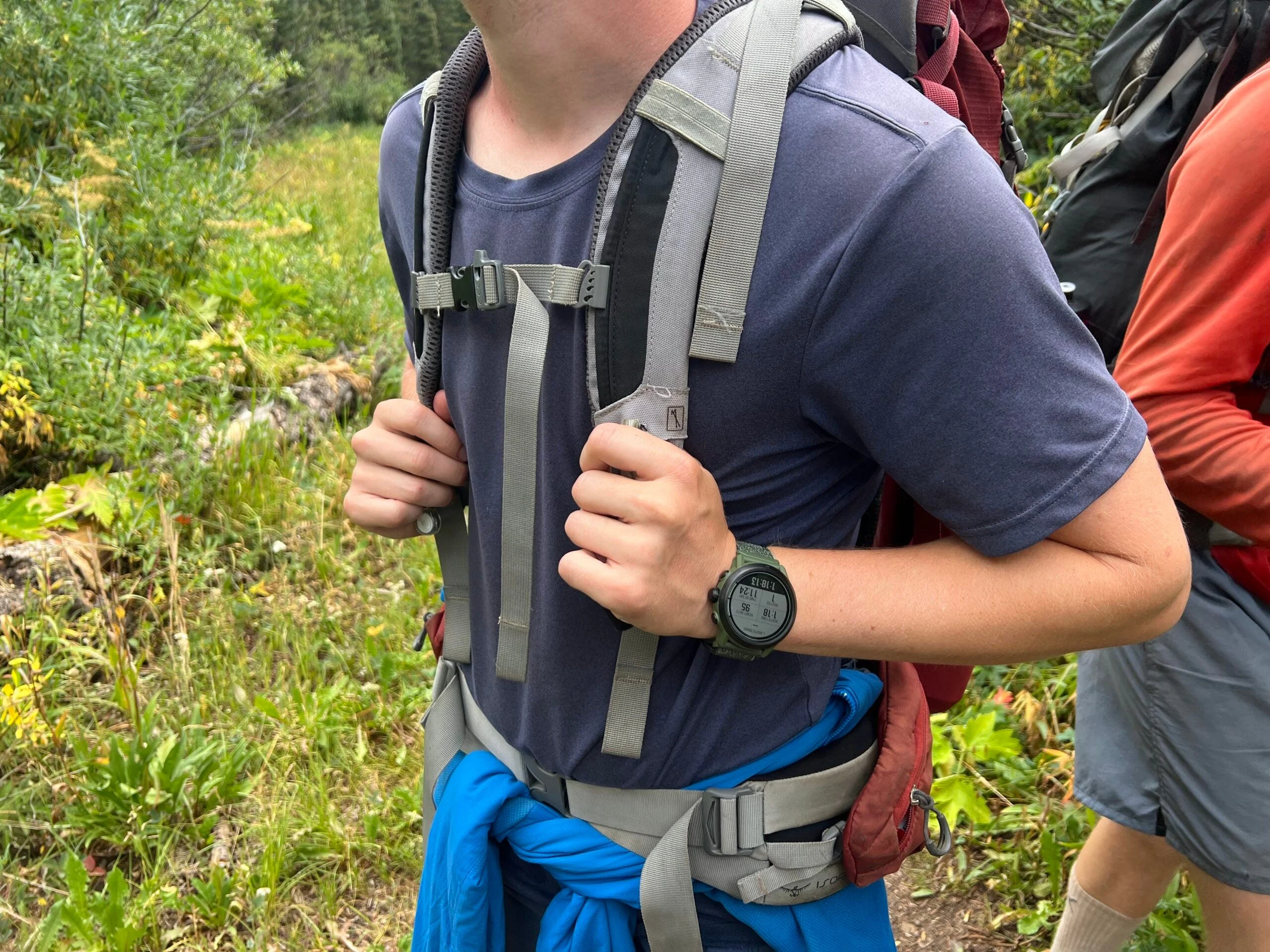 Hiker wearing Coros Apex Pro 2 GPS Watch