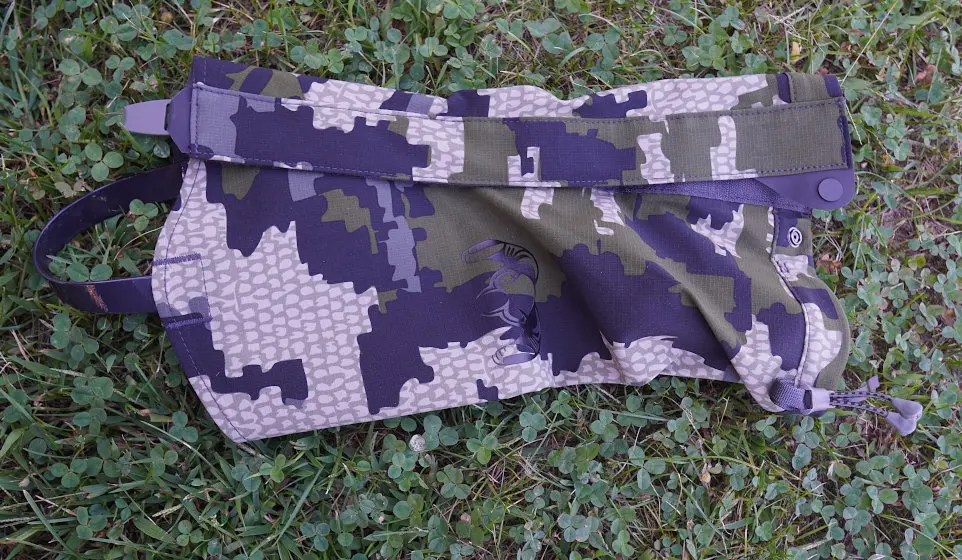 KUIU Kutana Storm Boot Gaiters on grass during testing