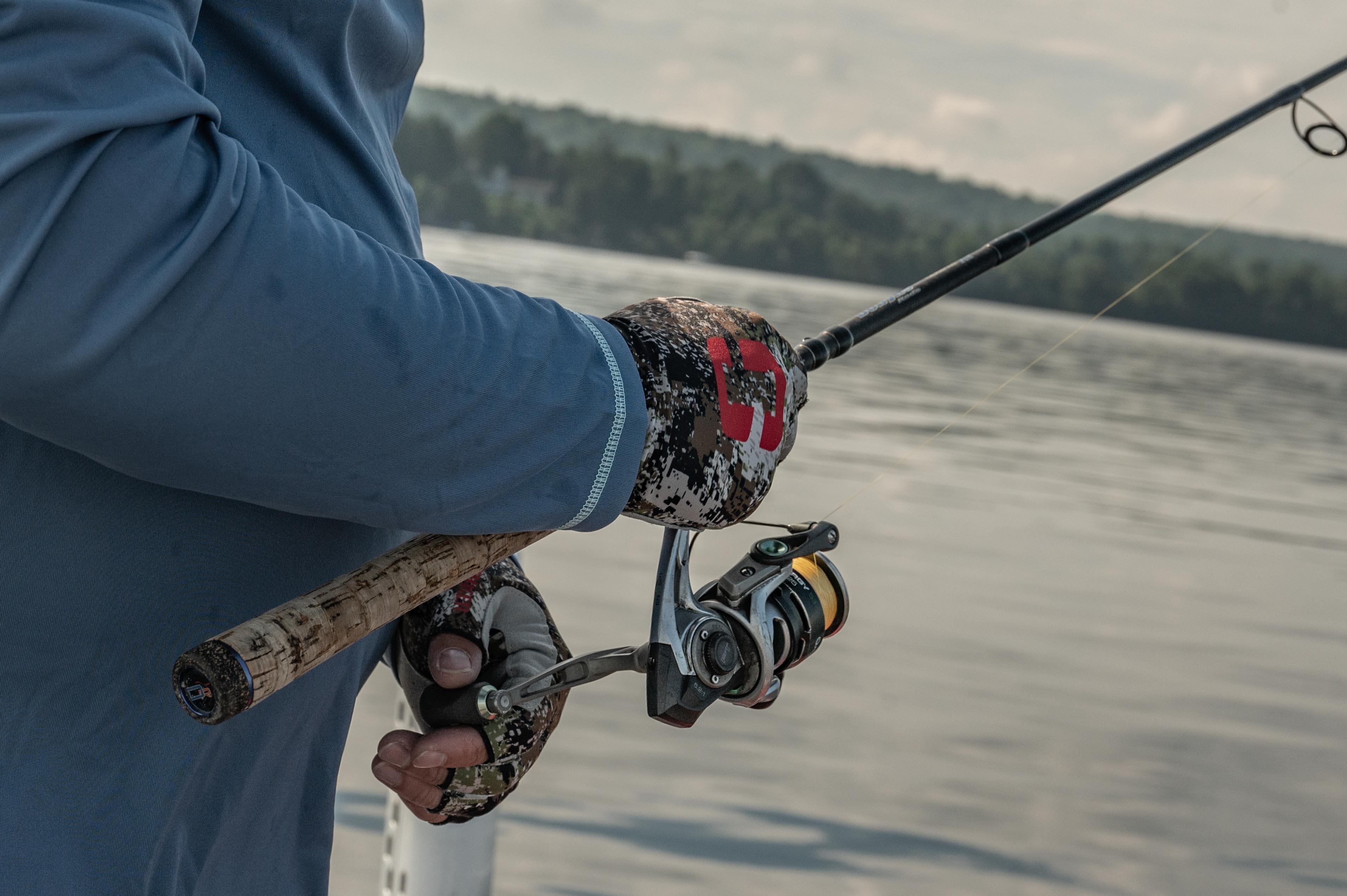 Angler holding fishing rod