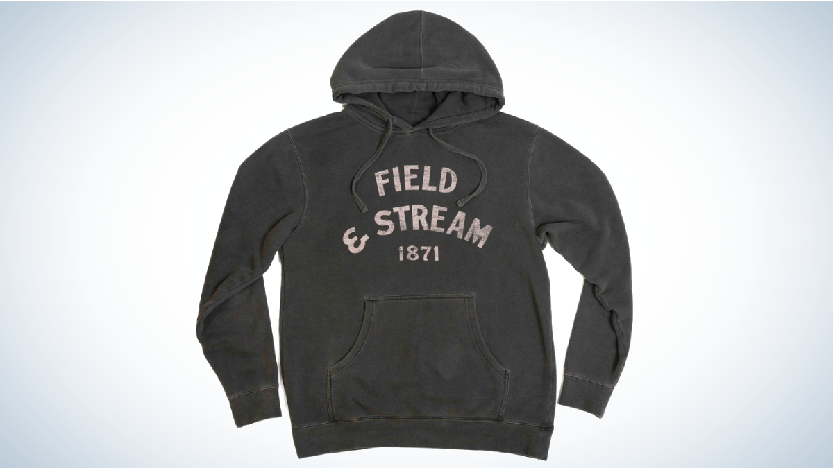 Field &amp; Stream Hilly's Hoodie on gray and white background