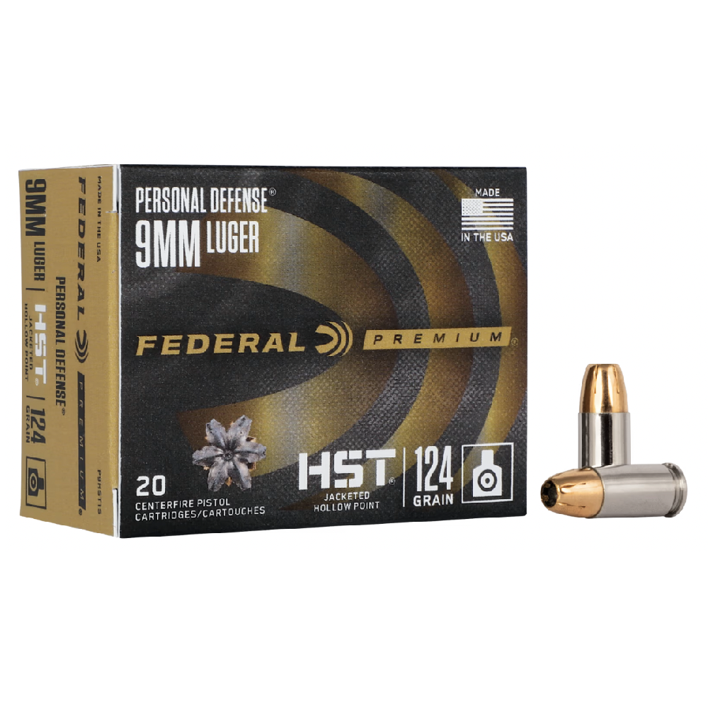 Federal Premium Personal Defense 9mm 124-Grain HST Handgun Ammo