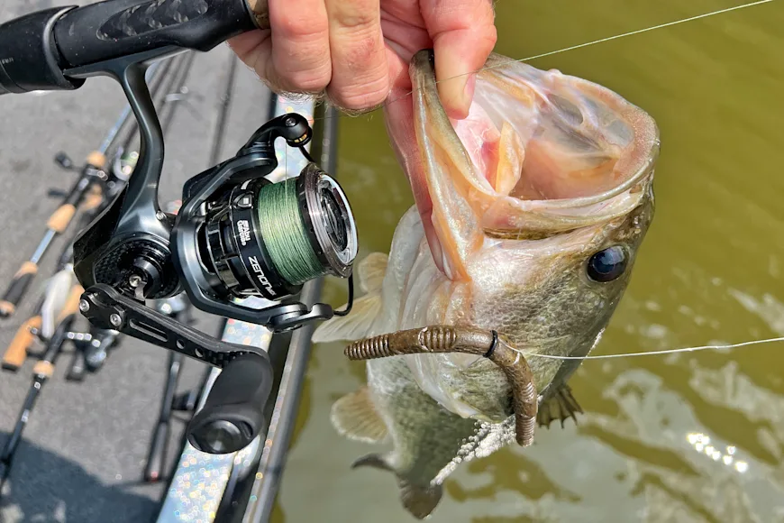 Hand holding Abu Garcia Zenon MG-X