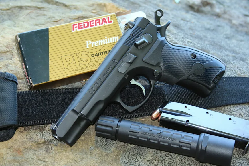 Photo of a CZ-75 double-action pistol