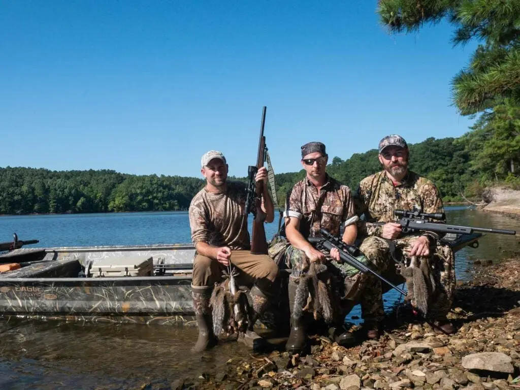 three squirrel hunters