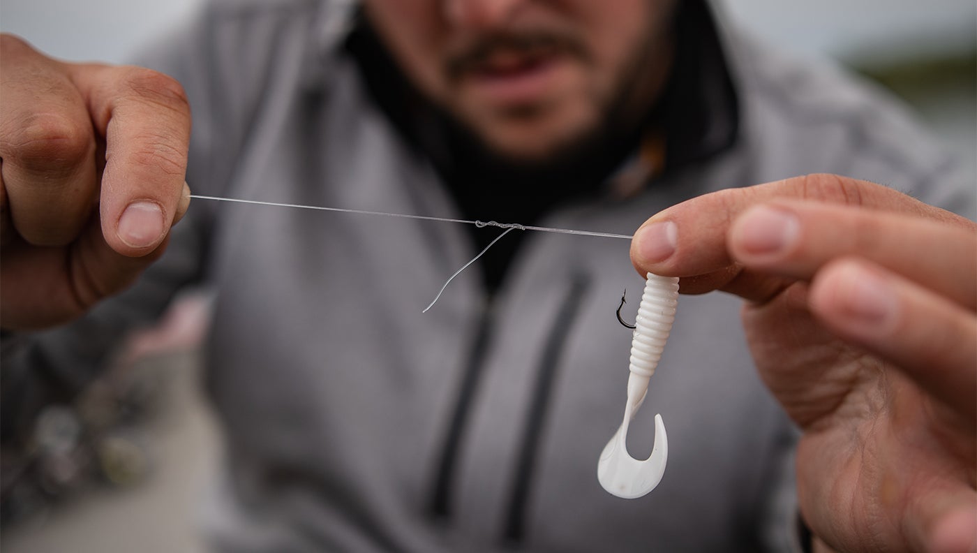 how to tie a hook to line