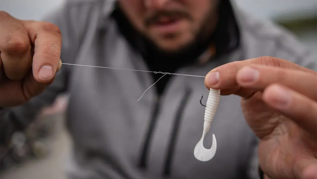 how to tie a hook to line