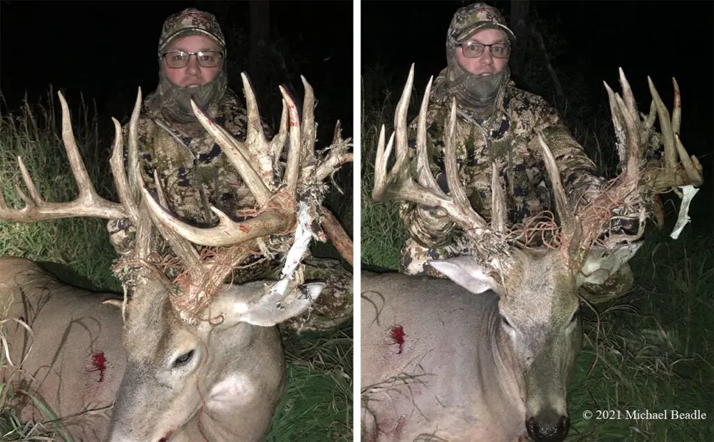 Mike Beadle and huge whitetail buck
