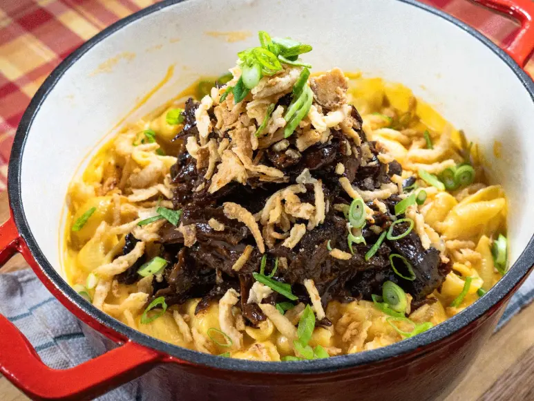 Venison Ribs Mac and Cheese recipe.